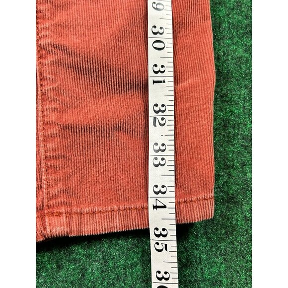 Free People Womens Size 26‎ Rust Orange Corduroy Pants Slim - Picture 4 of 9